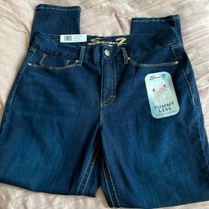 Seven dark wash slimming jeans.